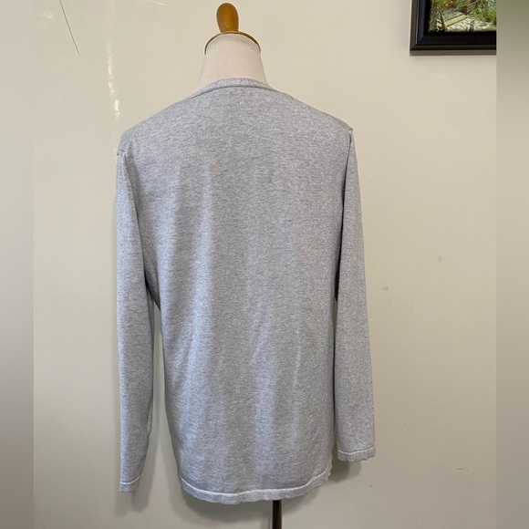 Tommy Hilfiger Metallic Sparkly Pullover Lightweight Sweater Silver Gray Size XL - Picture 4 of 14